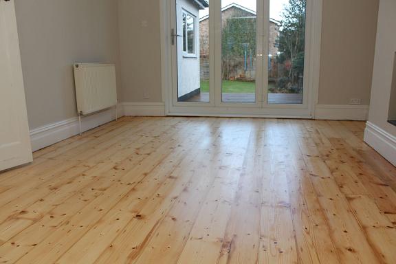 Victorian Pine floorboards after renovation